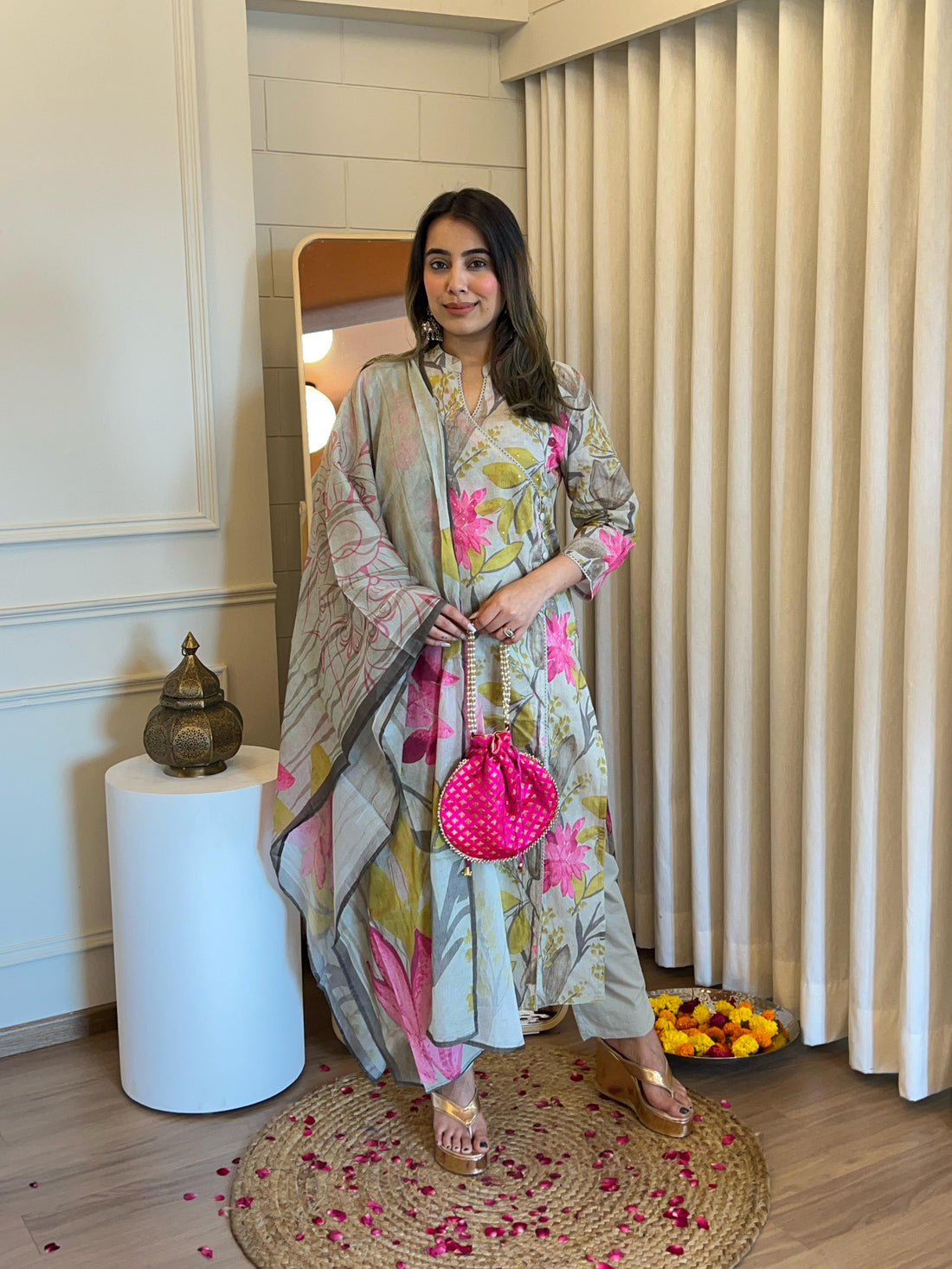 Beautiful Beige Dupatta Set for Women – Designer Anarkali, Palazzo & Straight Suit Styles