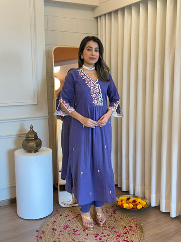 Latest Blue Pant Set for Women – Chic & Trendy Outfit for Work, Casual & Party Wear