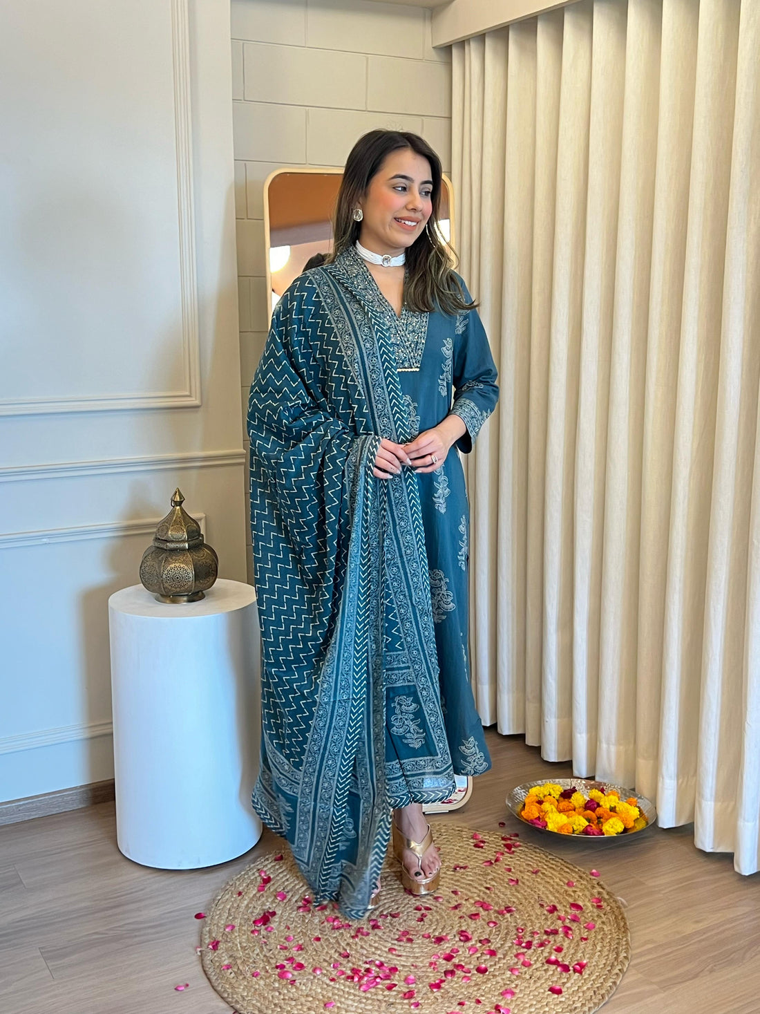 Beautiful Blue Dupatta Set for Women – Cotton, Silk & Georgette Suit Designs for All Occasions
