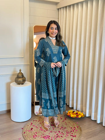 Beautiful Blue Dupatta Set for Women – Cotton, Silk & Georgette Suit Designs for All Occasions