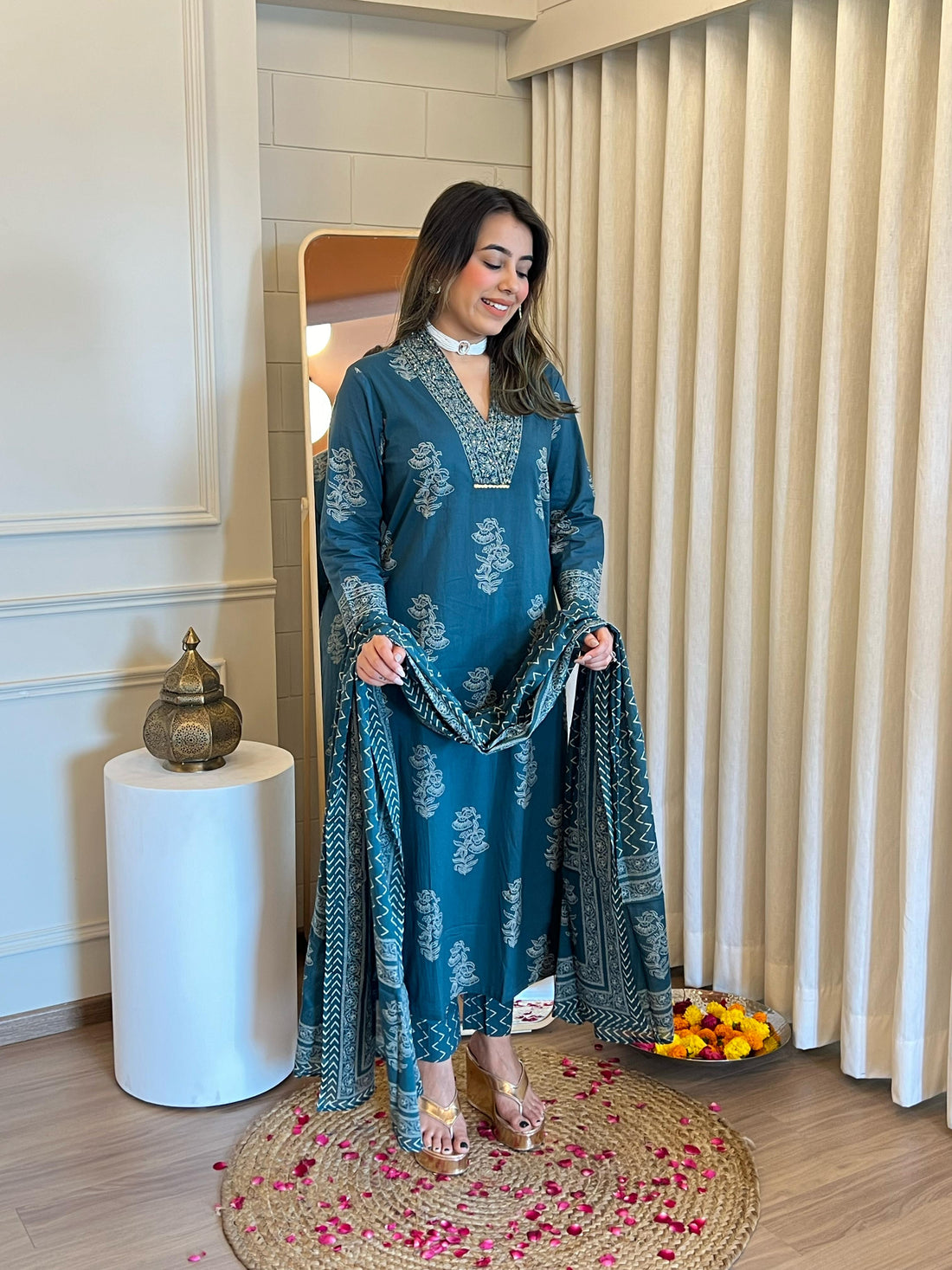 Beautiful Blue Dupatta Set for Women – Cotton, Silk & Georgette Suit Designs for All Occasions