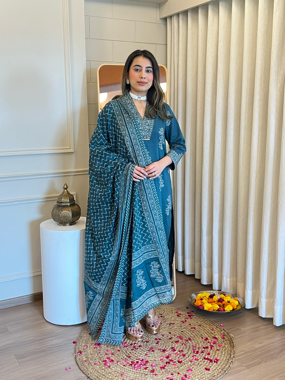 Beautiful Blue Dupatta Set for Women – Cotton, Silk & Georgette Suit Designs for All Occasions