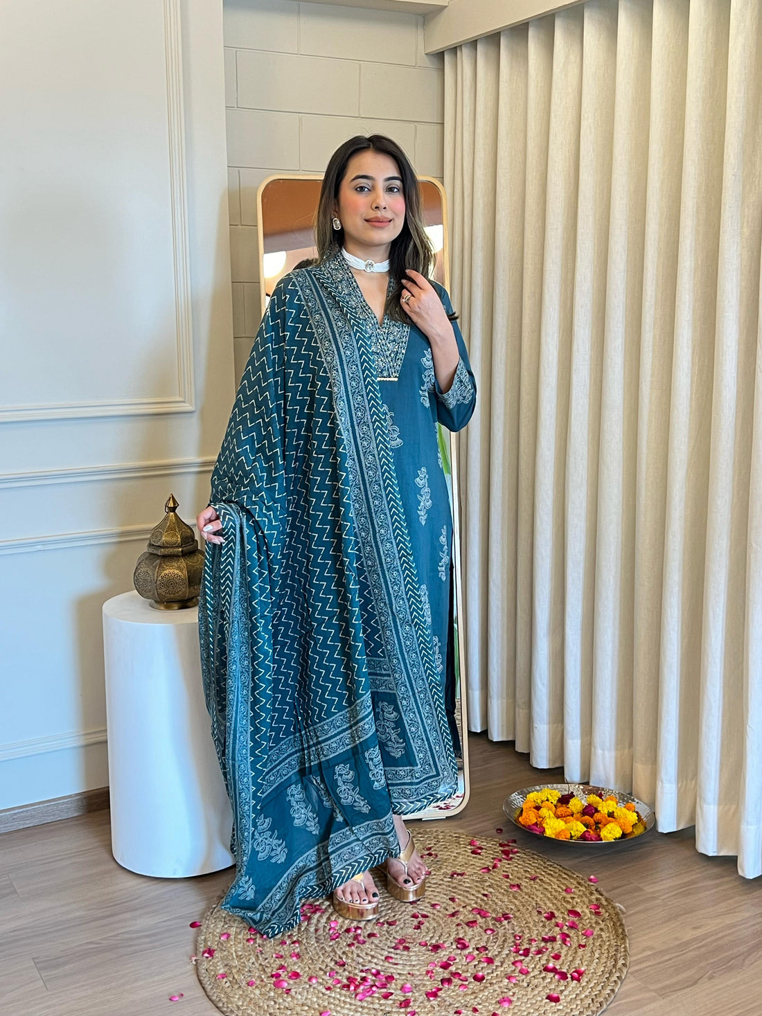 Beautiful Blue Dupatta Set for Women – Cotton, Silk & Georgette Suit Designs for All Occasions