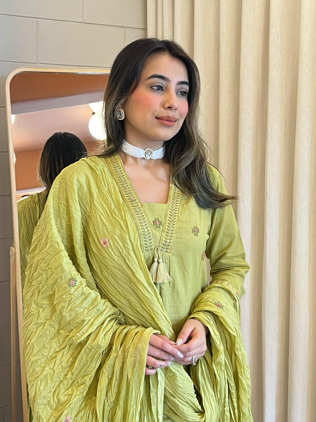 Latest Light Green Dupatta Set for Women – Stylish & Comfortable Traditional Suit for Party Wear