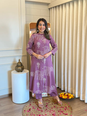 Latest Purple Pant Set for Women – Chic & Elegant Formal and Casual Wear Online
