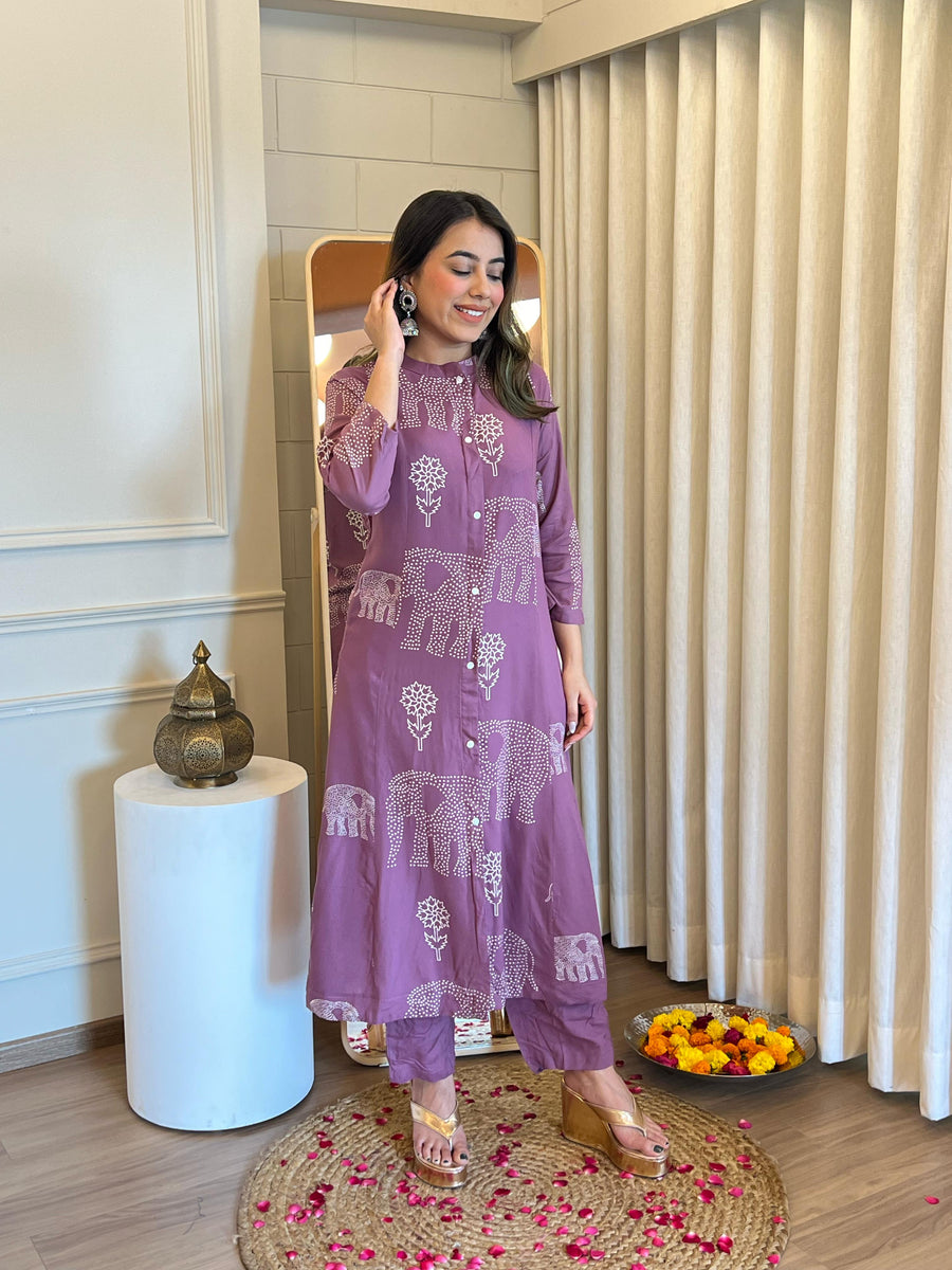 Latest Purple Pant Set for Women – Chic & Elegant Formal and Casual Wear Online