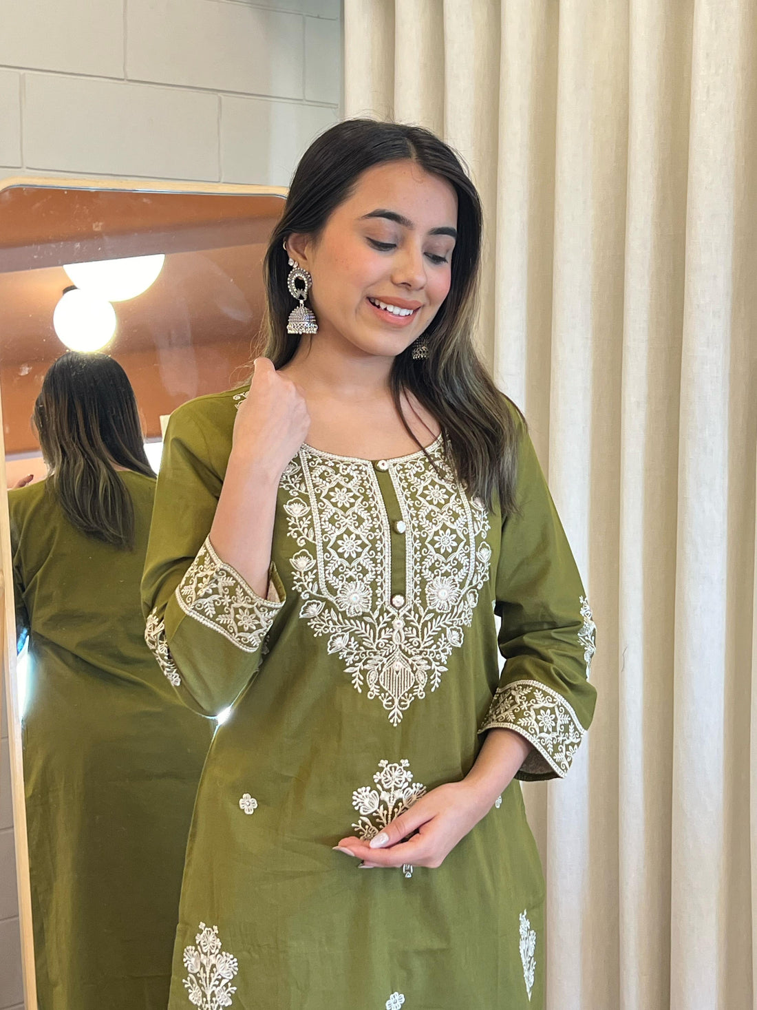 Green Dupatta Set for Women – Heavy Embroidered & Simple Daily Wear Suit Collection