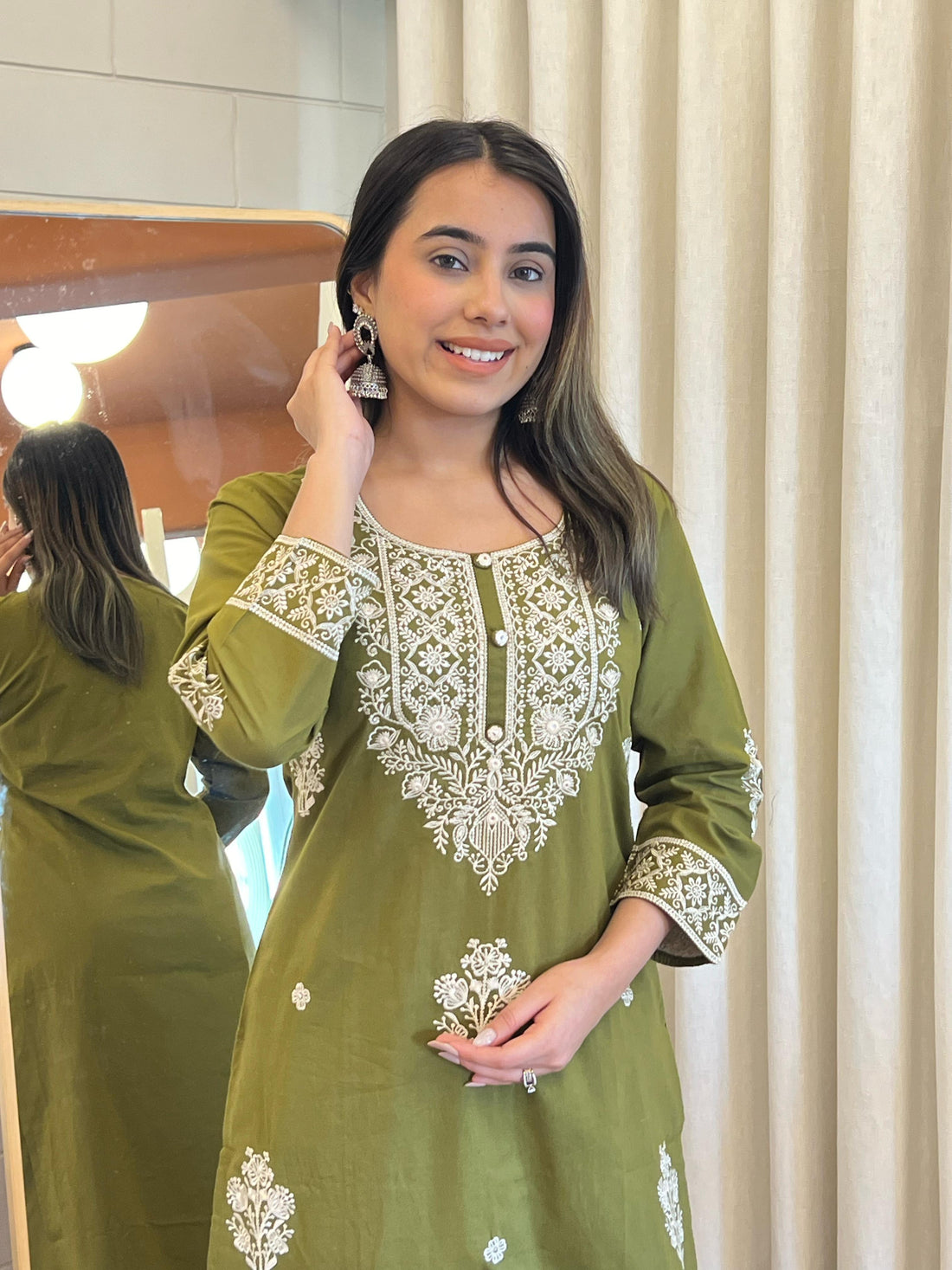 Green Dupatta Set for Women – Heavy Embroidered & Simple Daily Wear Suit Collection