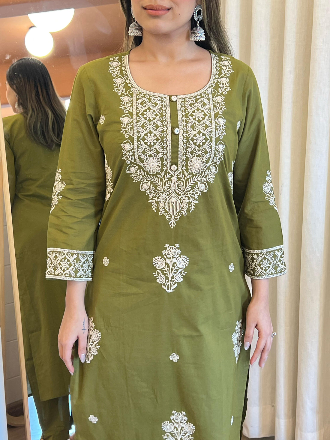 Green Dupatta Set for Women – Heavy Embroidered & Simple Daily Wear Suit Collection