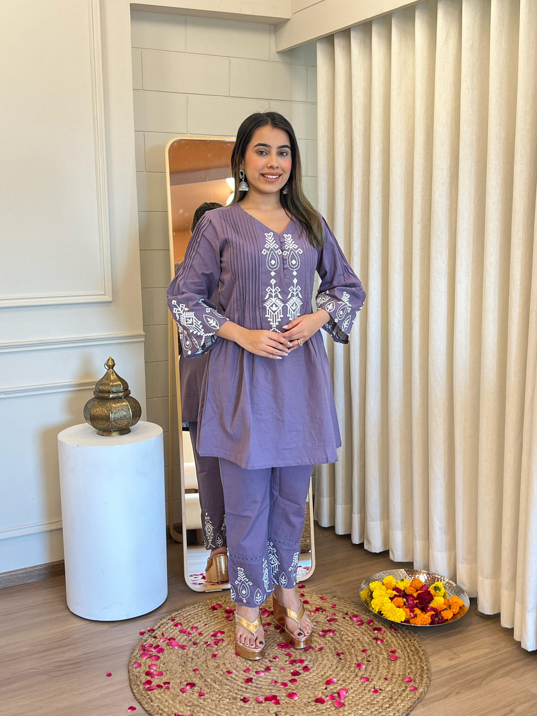 Latest Purple Pant Set for Women – Chic and Elegant Western Wear for Casual & Office Looks