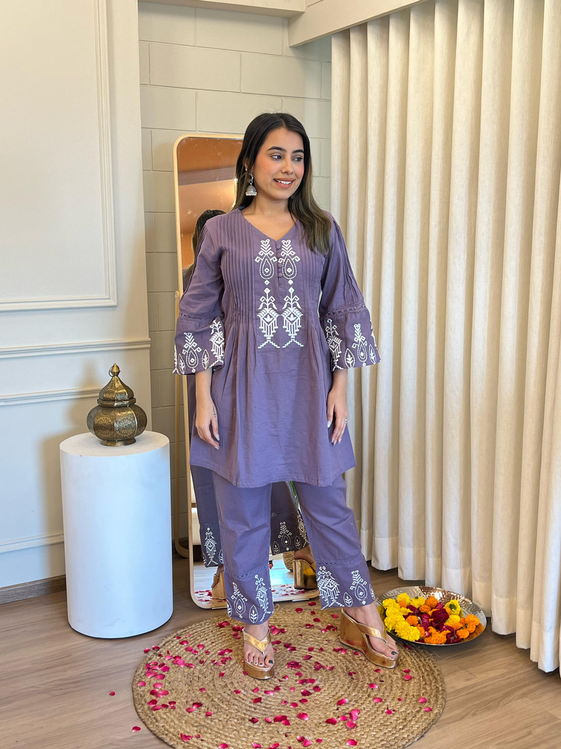Latest Purple Pant Set for Women – Chic and Elegant Western Wear for Casual & Office Looks