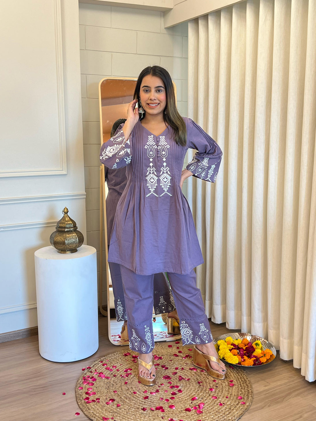 Latest Purple Pant Set for Women – Chic and Elegant Western Wear for Casual & Office Looks