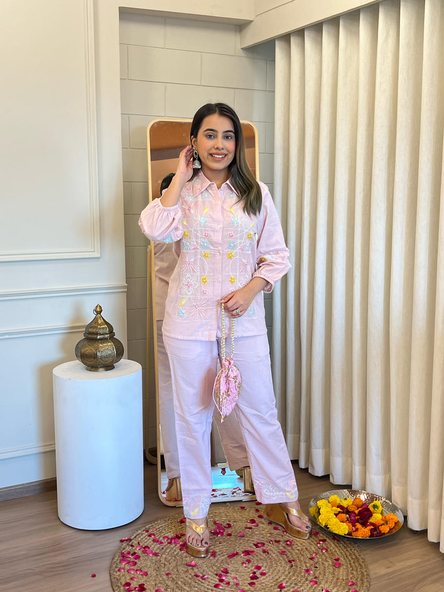 Stylish Pink Cord Set for Women – Perfect Two-Piece Outfit for Every Occasion