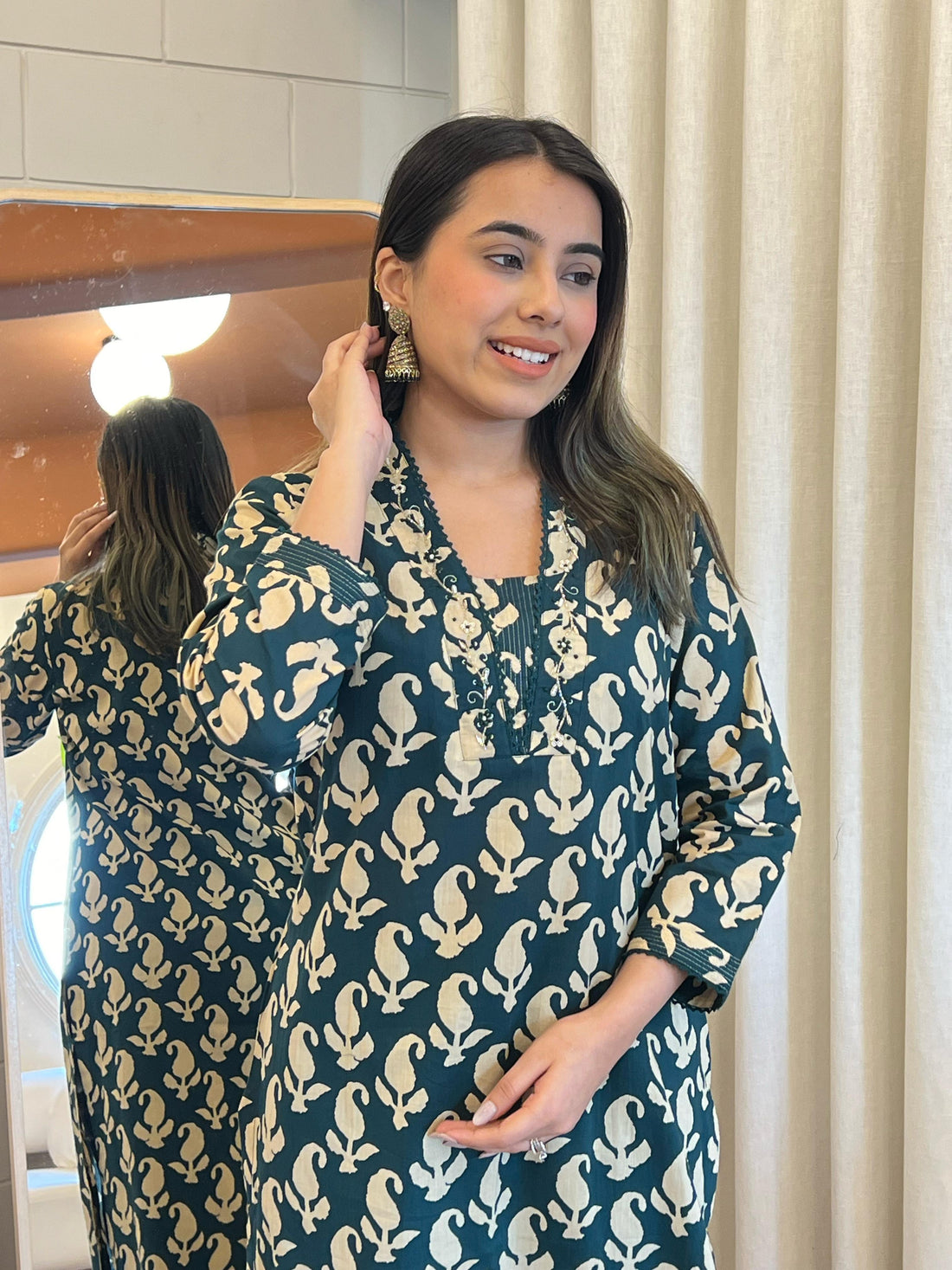 Latest Dark Green Dupatta Set for Women – Buy Designer Ethnic Suit Online