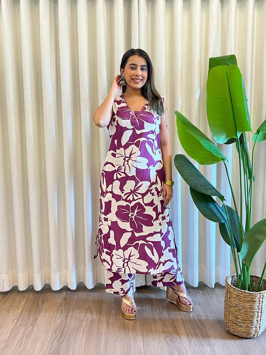 Latest Purple Cord Set for Women – Perfect Lounge, Travel & Streetwear