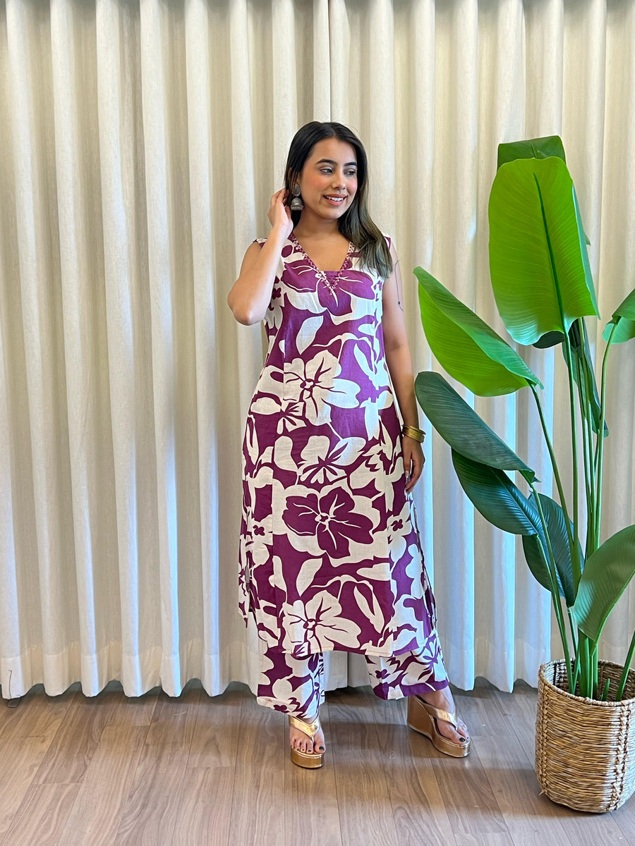 Latest Purple Cord Set for Women – Perfect Lounge, Travel & Streetwear