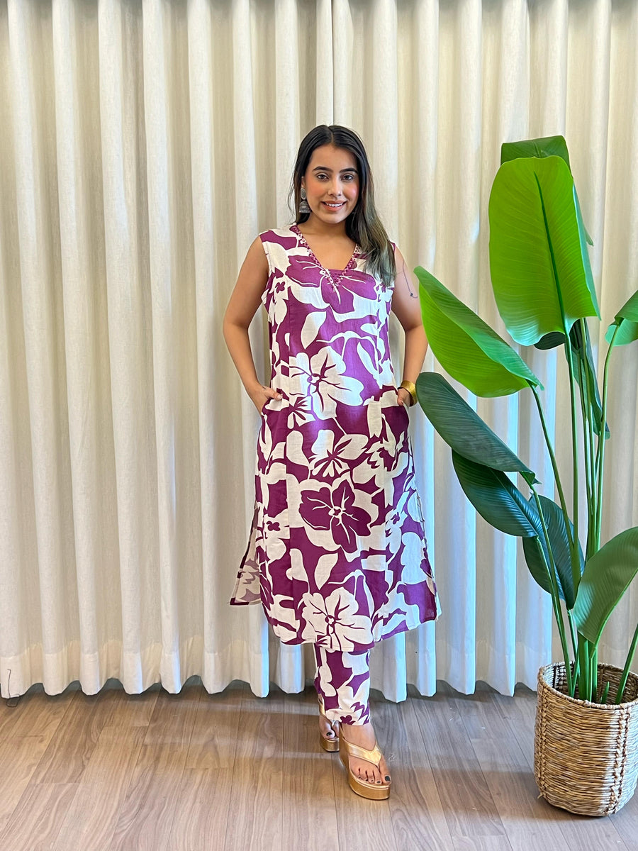 Latest Purple Cord Set for Women – Perfect Lounge, Travel & Streetwear