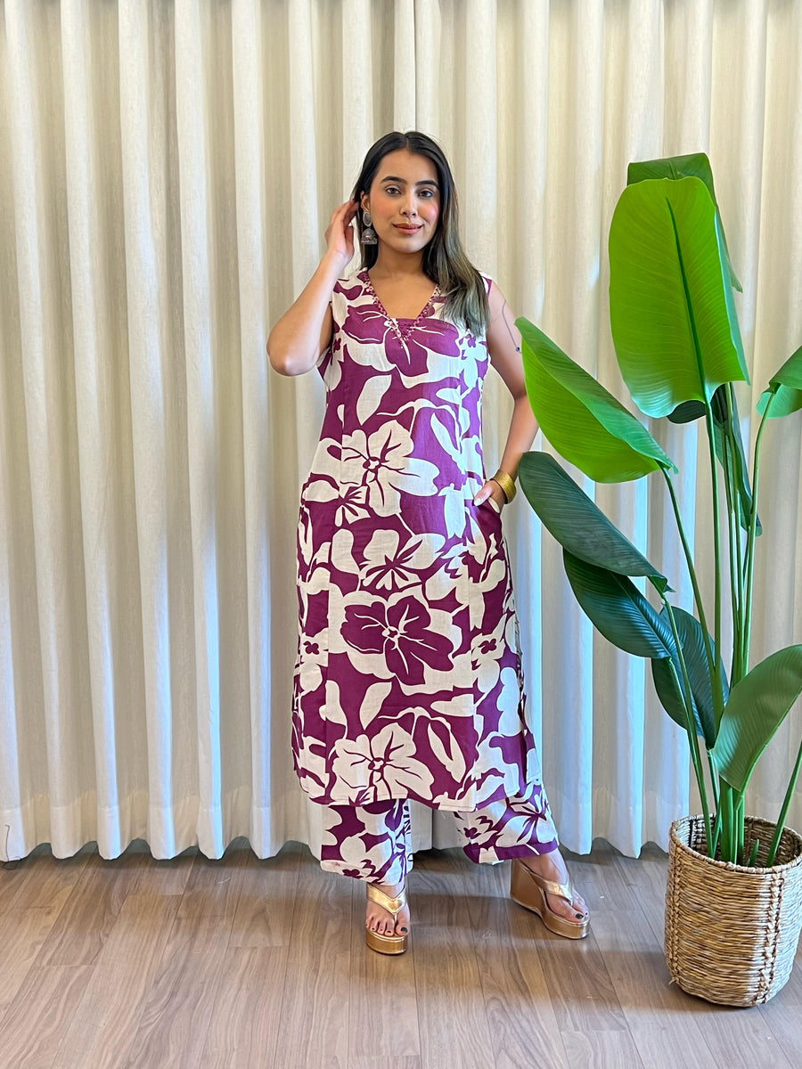 Latest Purple Cord Set for Women – Perfect Lounge, Travel & Streetwear