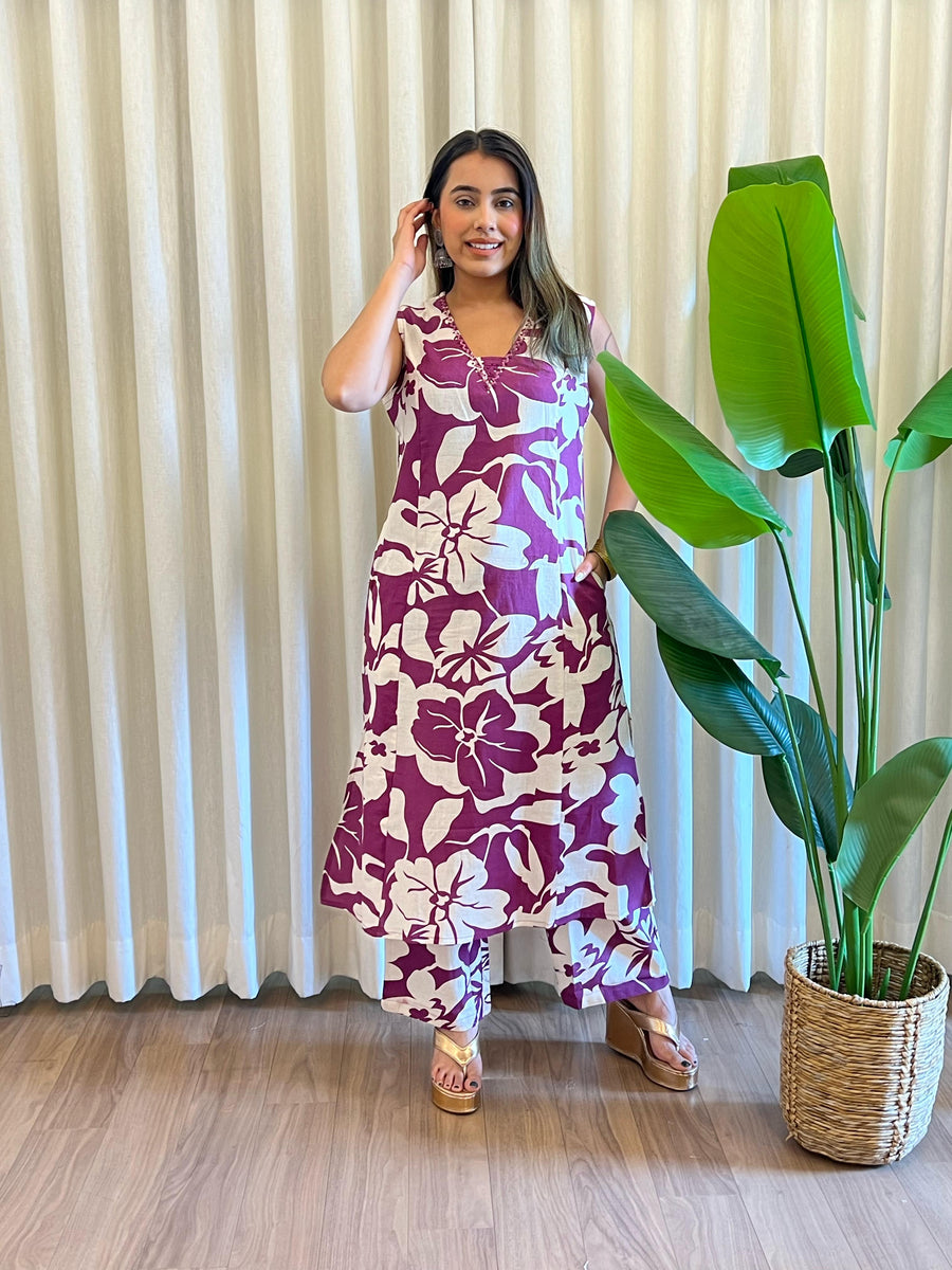 Latest Purple Cord Set for Women – Perfect Lounge, Travel & Streetwear