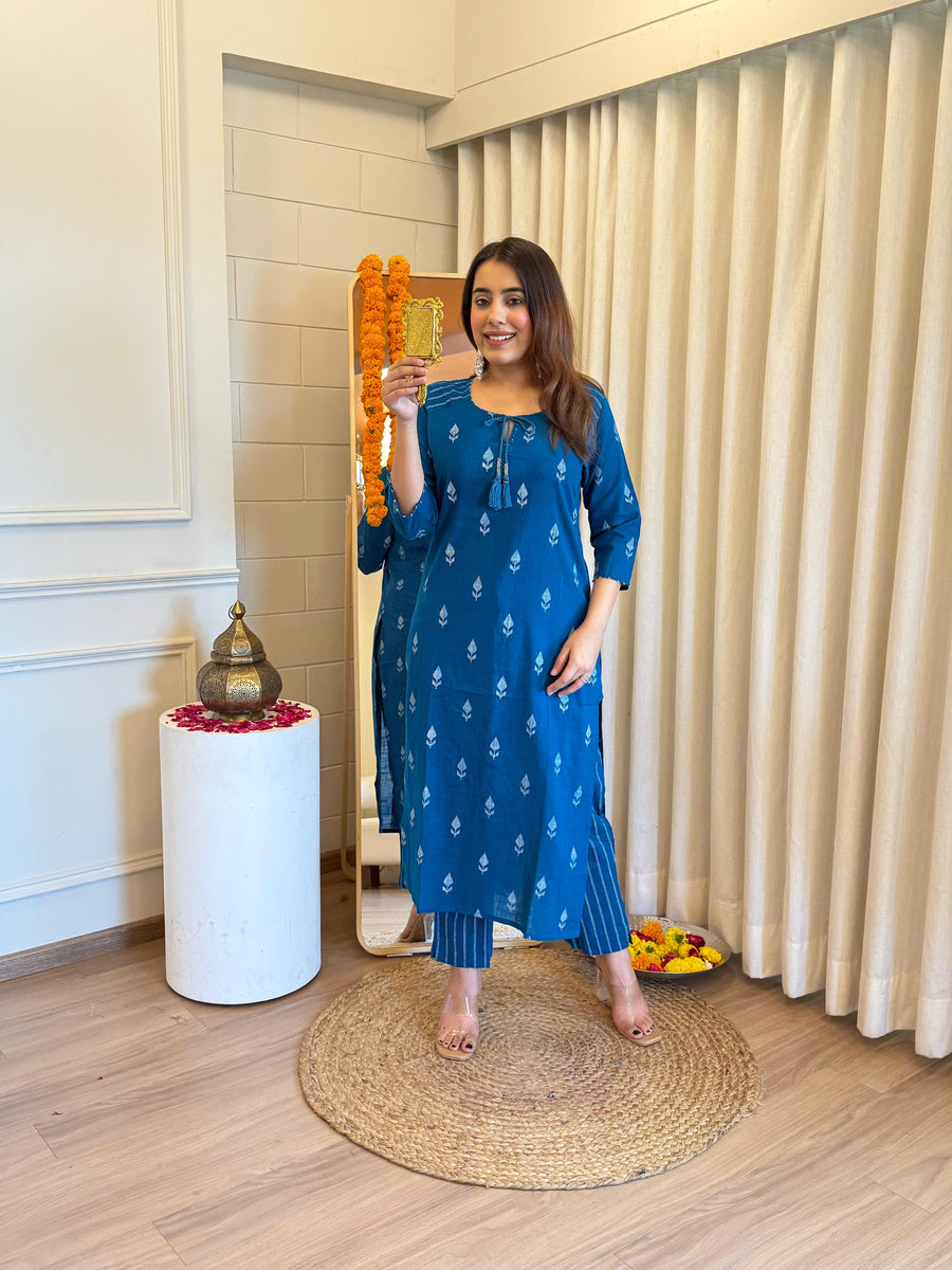 Latest Blue Pant Set for Women – A Versatile Choice for Work & Leisure