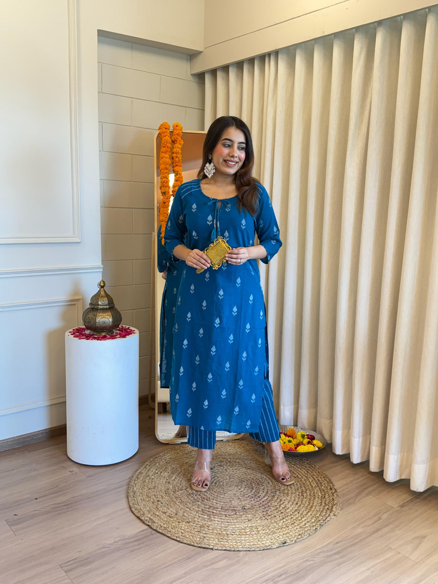 Latest Blue Pant Set for Women – A Versatile Choice for Work & Leisure