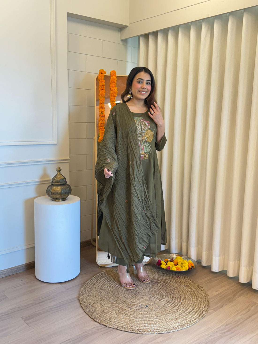 Elegant Brown Dupatta Set for Women – A Perfect Blend of Tradition and Modern Style