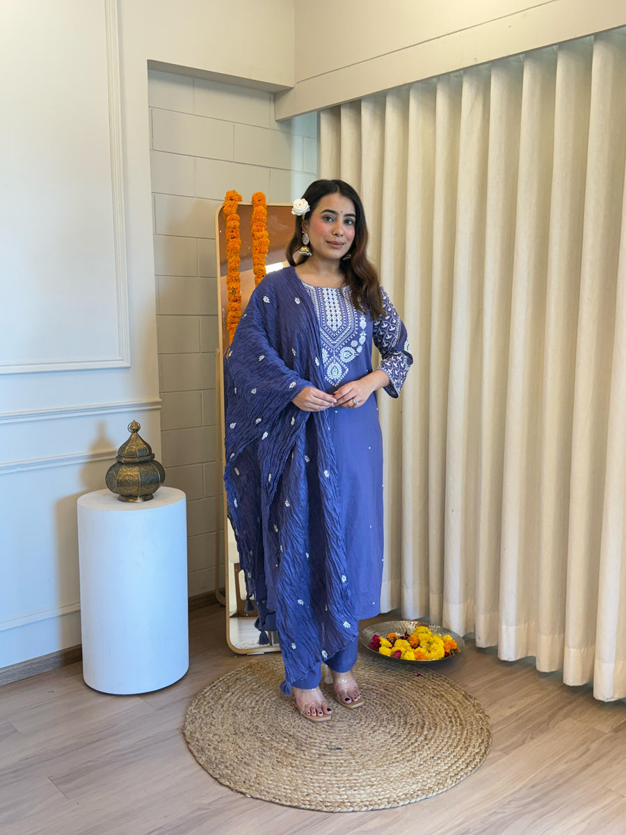 Latest Purple Dupatta Set for Women – A Stylish and Elegant Ethnic Outfit for Every Occasion
