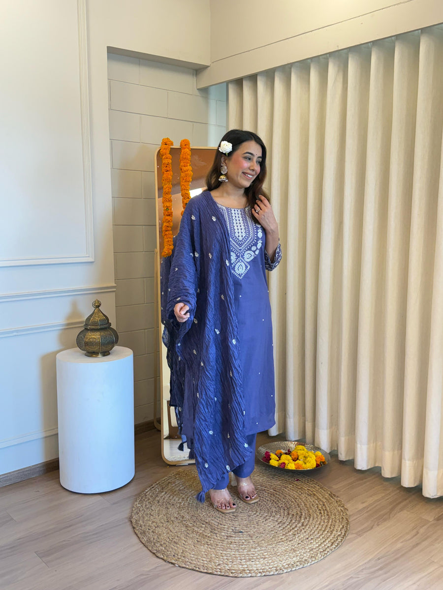 Latest Purple Dupatta Set for Women – A Stylish and Elegant Ethnic Outfit for Every Occasion