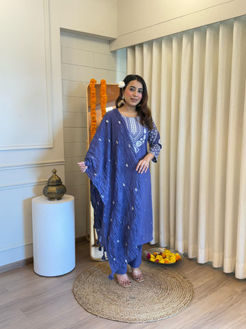 Latest Purple Dupatta Set for Women – A Stylish and Elegant Ethnic Outfit for Every Occasion