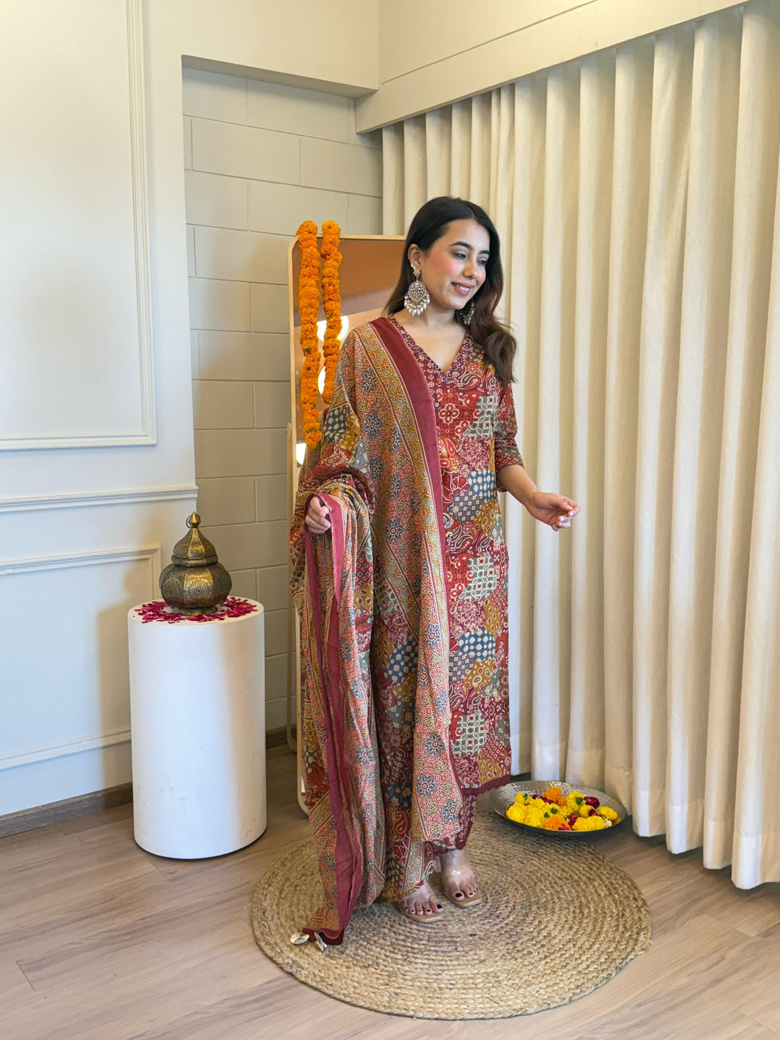 Premium Brown Pair Dupatta Set for Women – Perfect for Party, Office & Everyday Wear