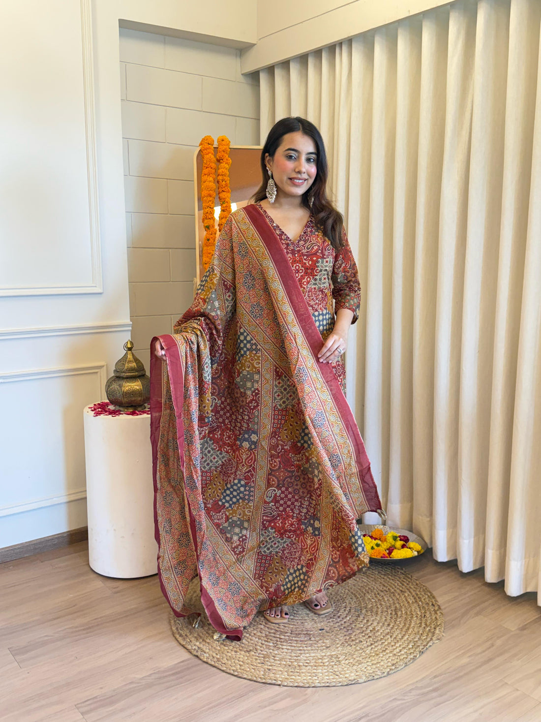 Premium Brown Pair Dupatta Set for Women – Perfect for Party, Office & Everyday Wear