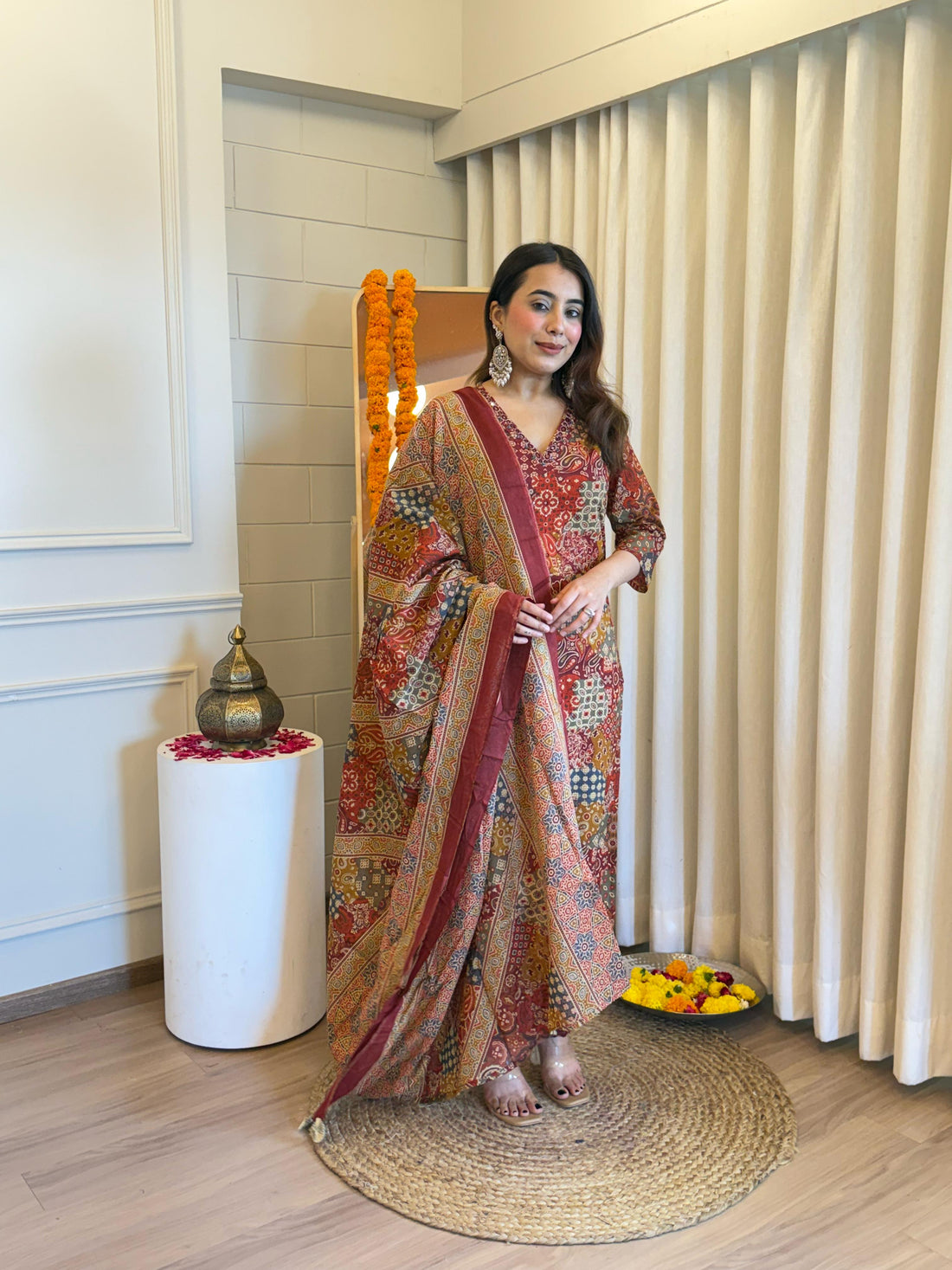 Premium Brown Pair Dupatta Set for Women – Perfect for Party, Office & Everyday Wear