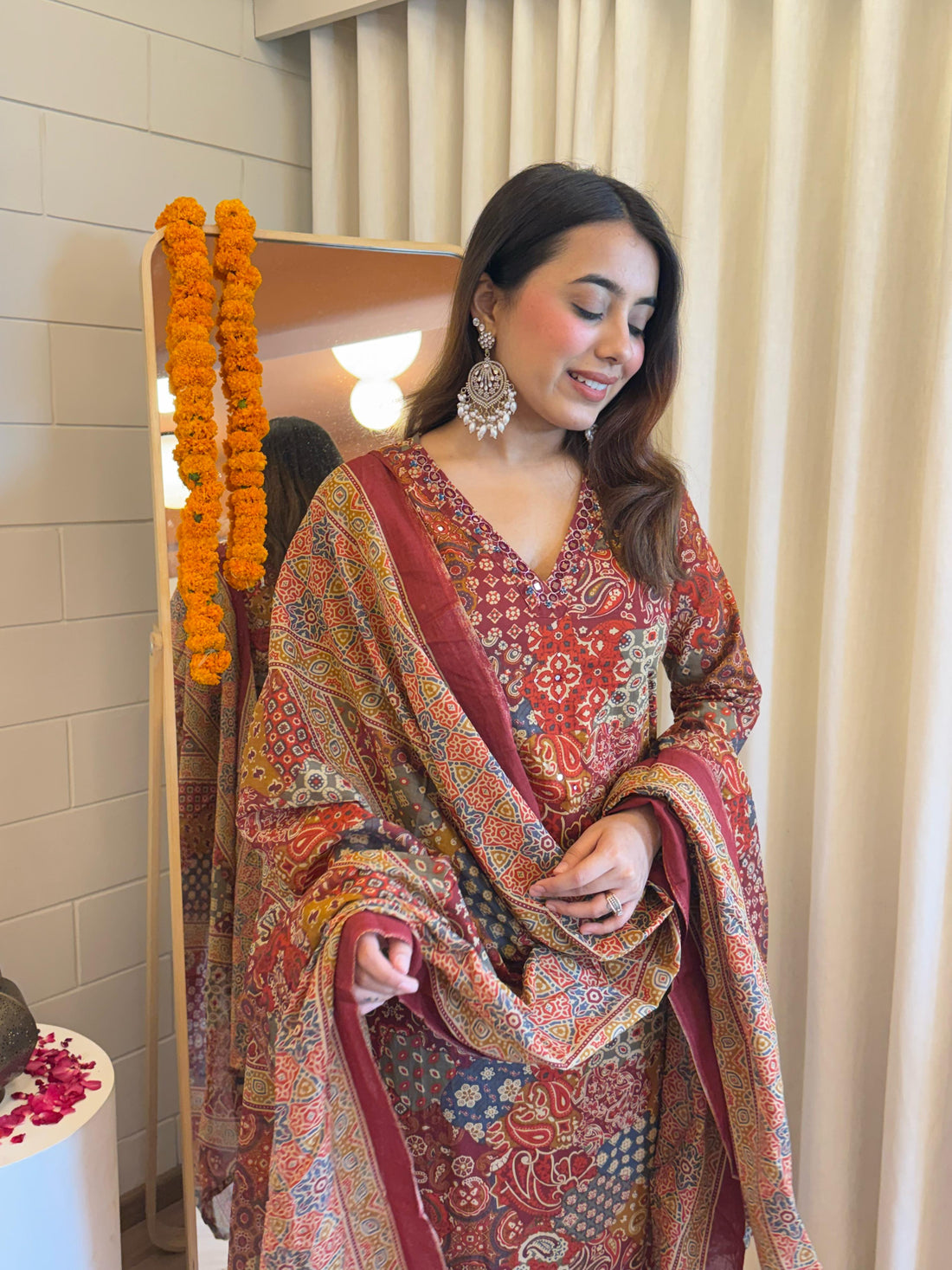Premium Brown Pair Dupatta Set for Women – Perfect for Party, Office & Everyday Wear