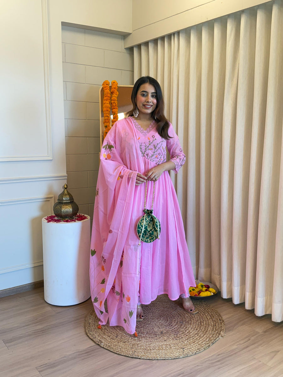 Stylish Pink Dupatta Set for Women – A Charming & Versatile Ethnic Attire