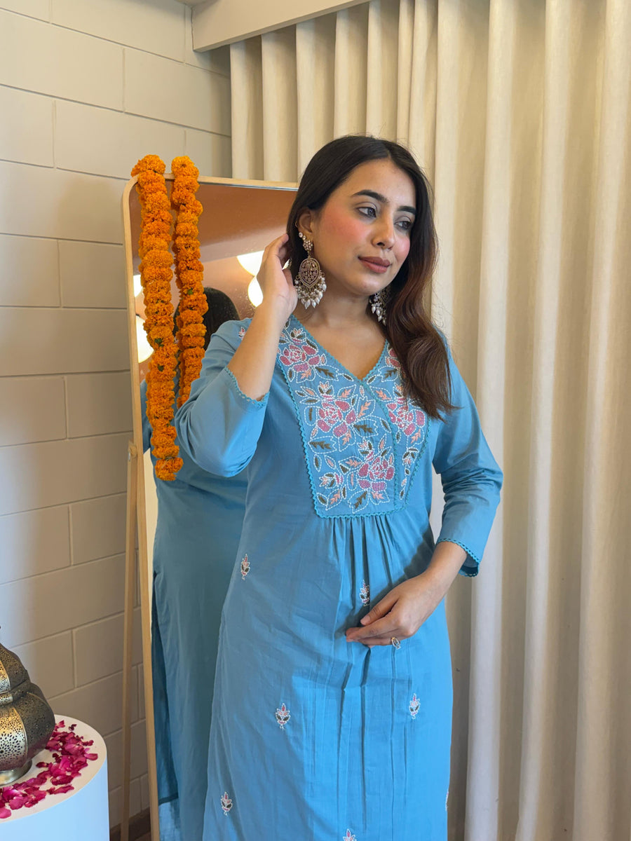 Latest Blue Pant Set for Women – A Must-Have for a Chic & Modern Look