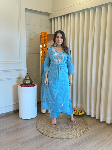Latest Blue Pant Set for Women – A Must-Have for a Chic & Modern Look