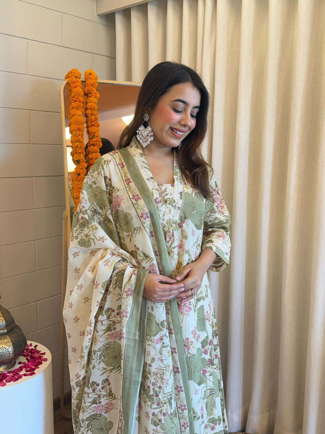 Latest Designer Green Dupatta Set for Women – Ideal for Festive and Party Wear