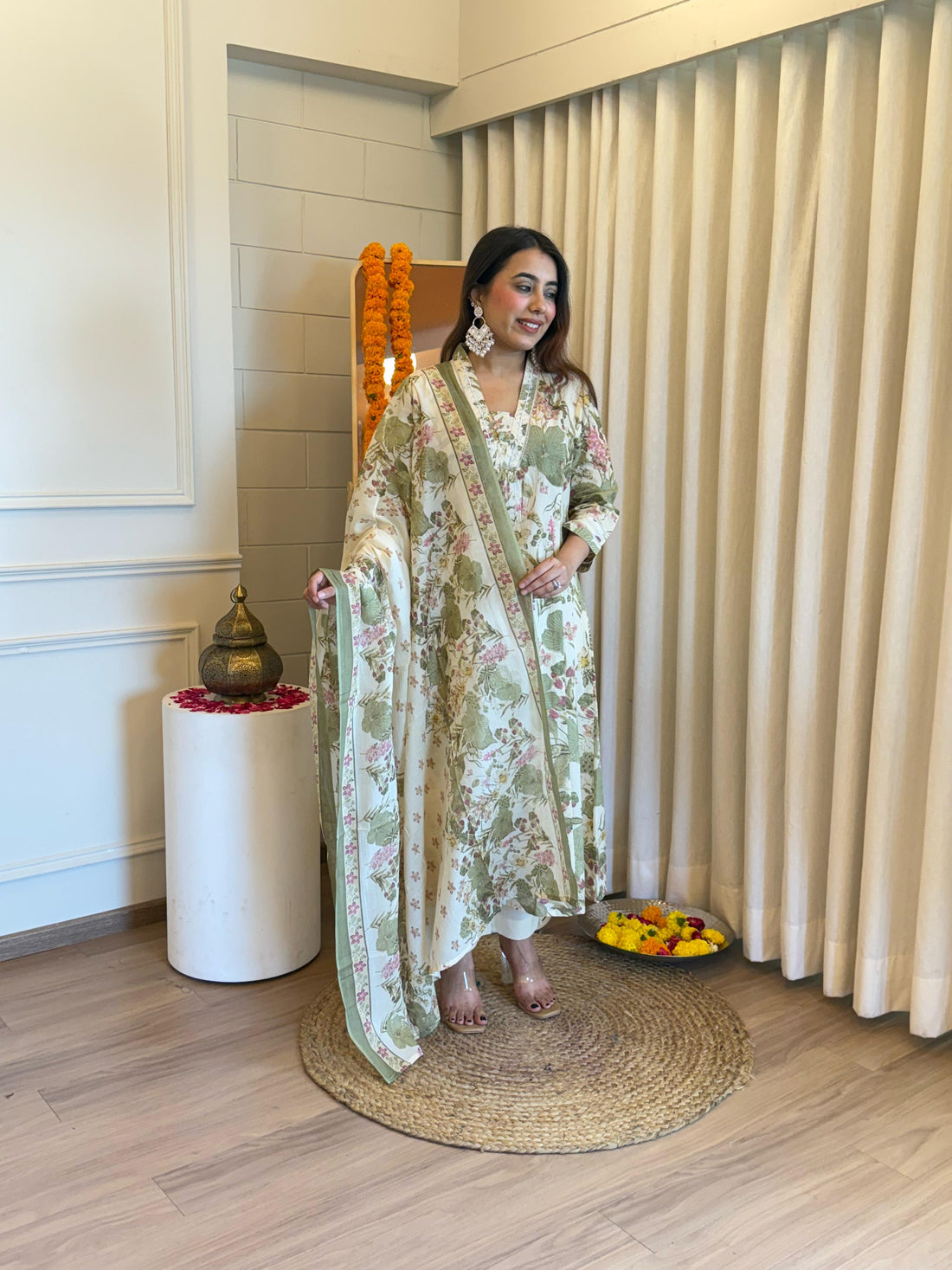Latest Designer Green Dupatta Set for Women – Ideal for Festive and Party Wear