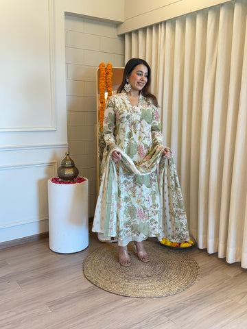Latest Designer Green Dupatta Set for Women – Ideal for Festive and Party Wear