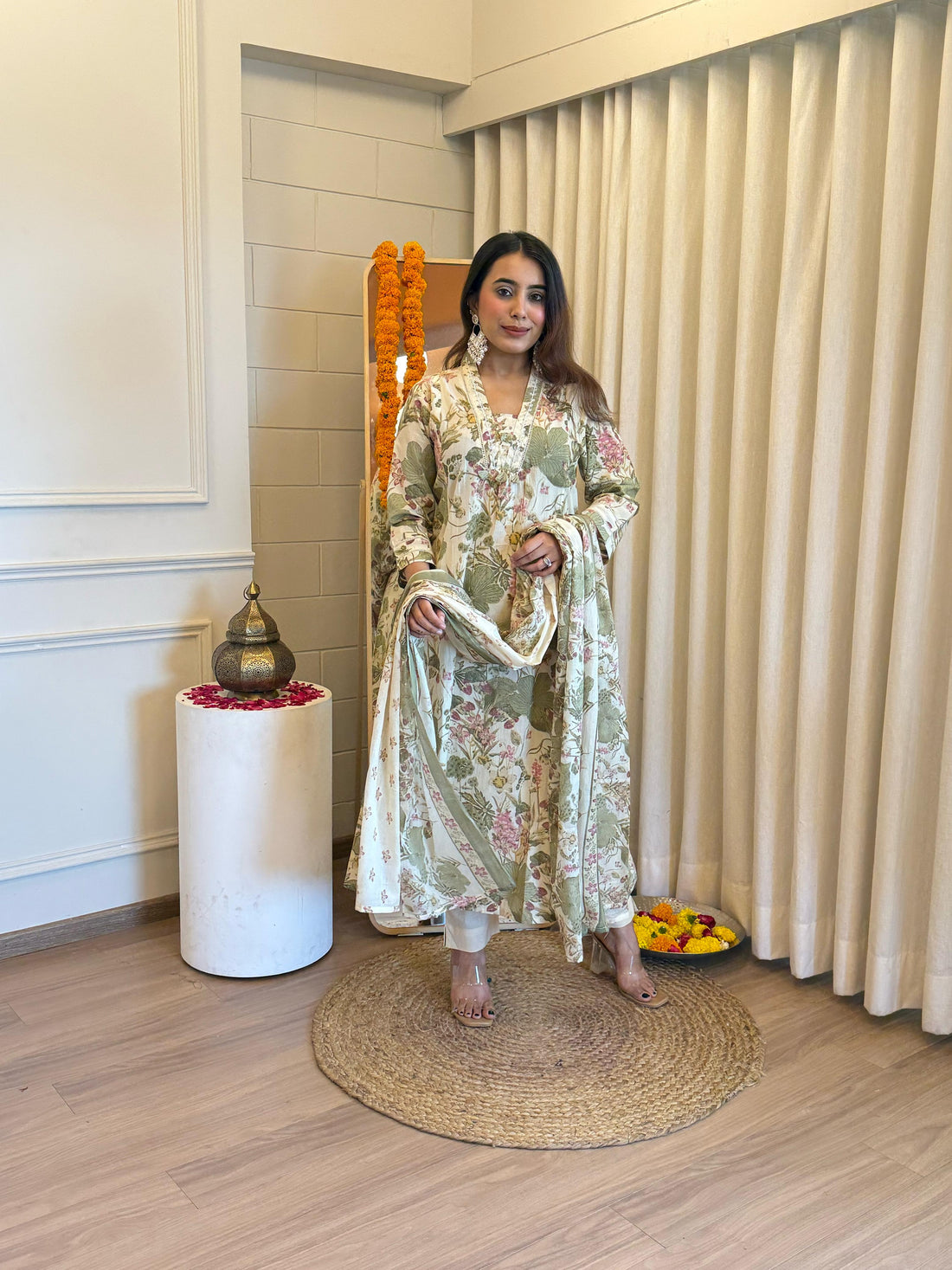 Latest Designer Green Dupatta Set for Women – Ideal for Festive and Party Wear