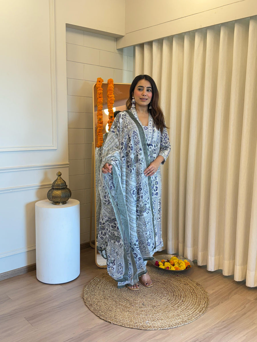 Latest Women's Grey Dupatta Set – A Modern Take on Traditional Outfits