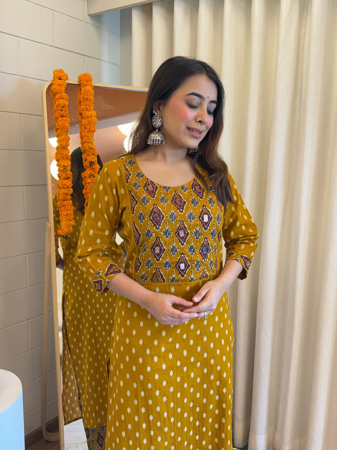 Traditional Yet Trendy Yellow Dupatta Set for Women – Ideal for Day Functions