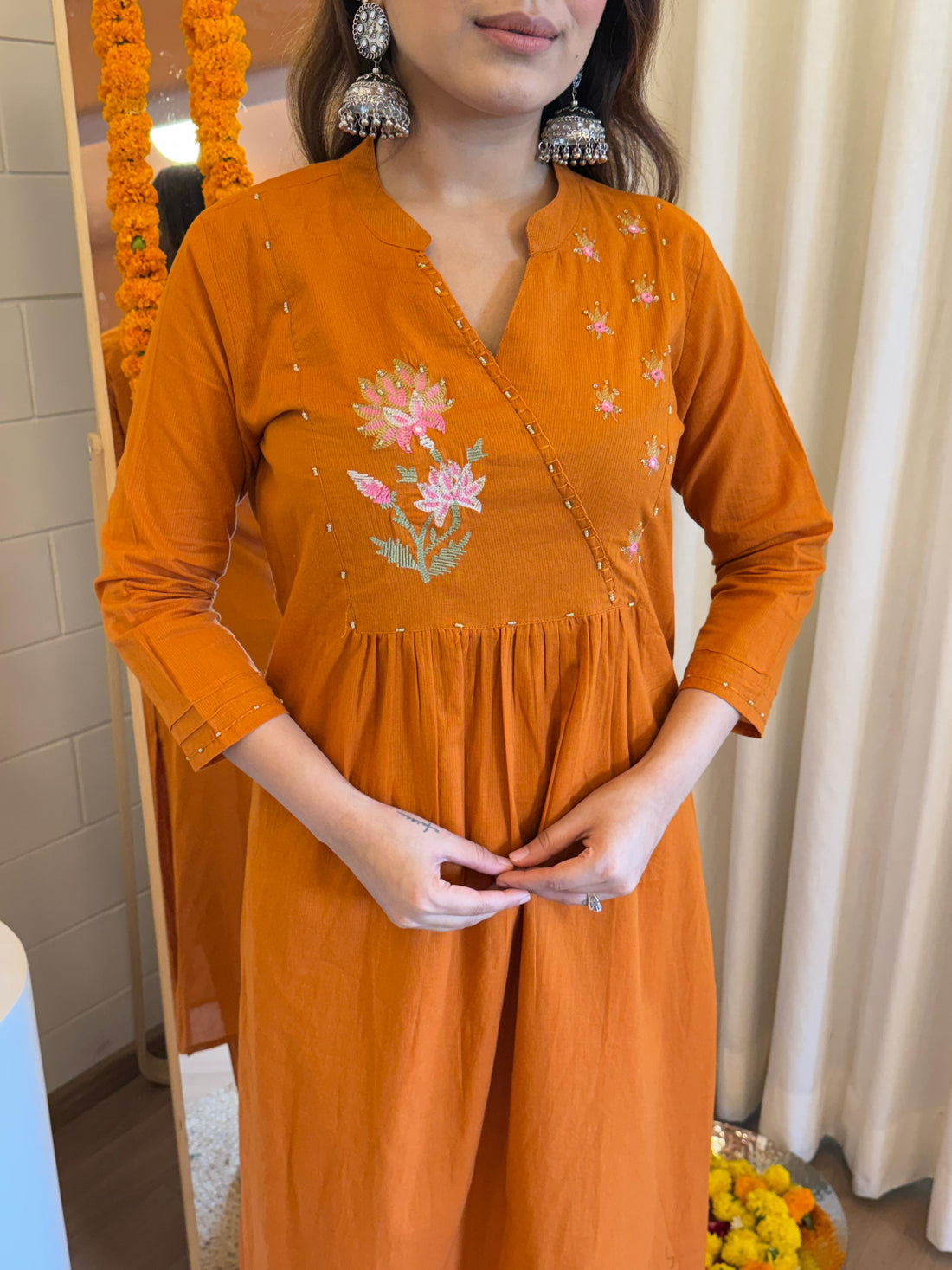 Classic Orange Tone Dupatta Set for Women – A Must-Have for Your Ethnic Closet