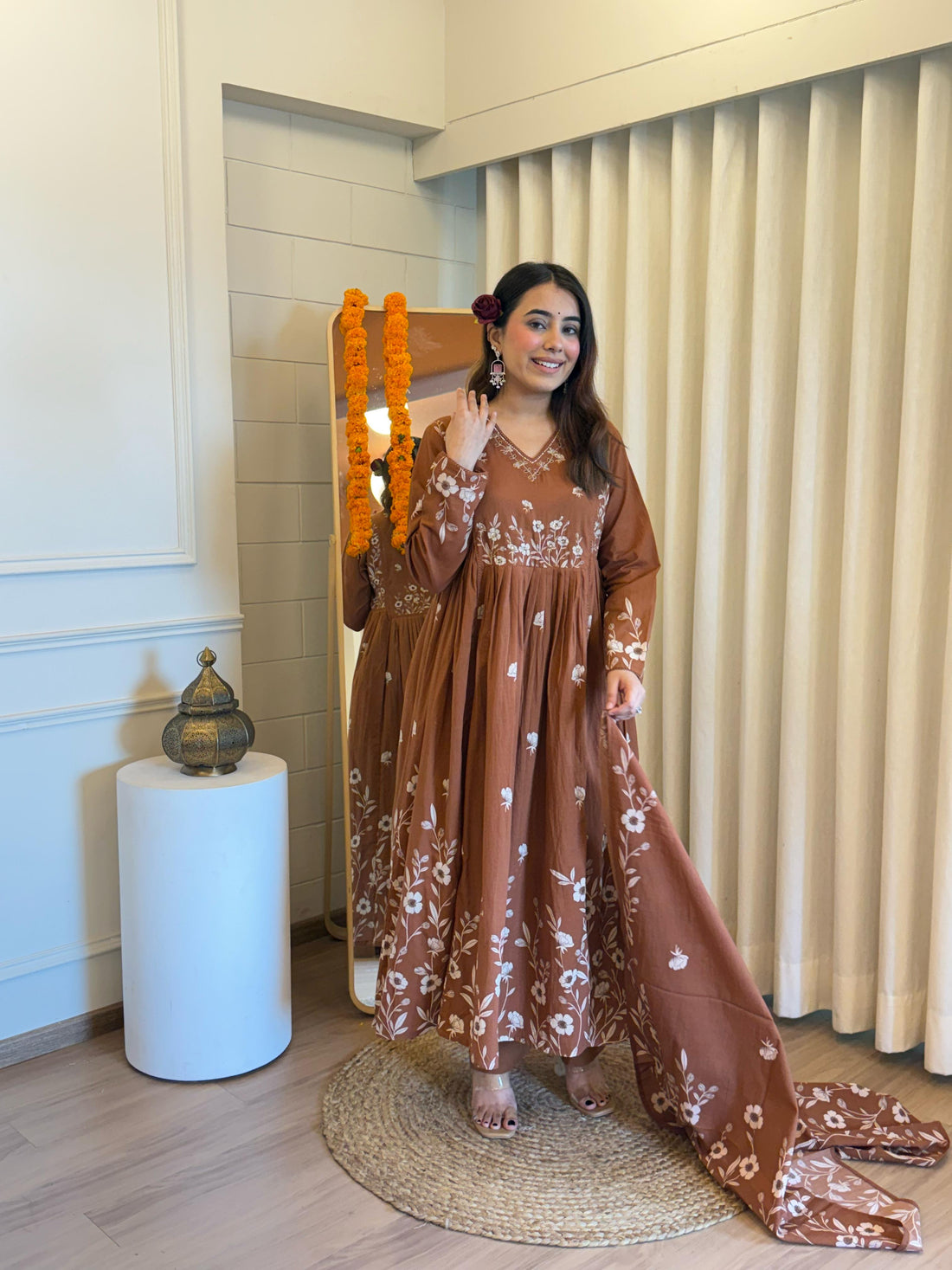 Premium Brown Color Dupatta Set for Women – An Everyday Ethnic Essential