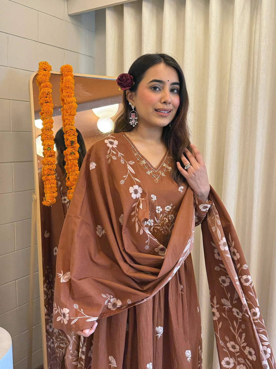Premium Brown Color Dupatta Set for Women – An Everyday Ethnic Essential