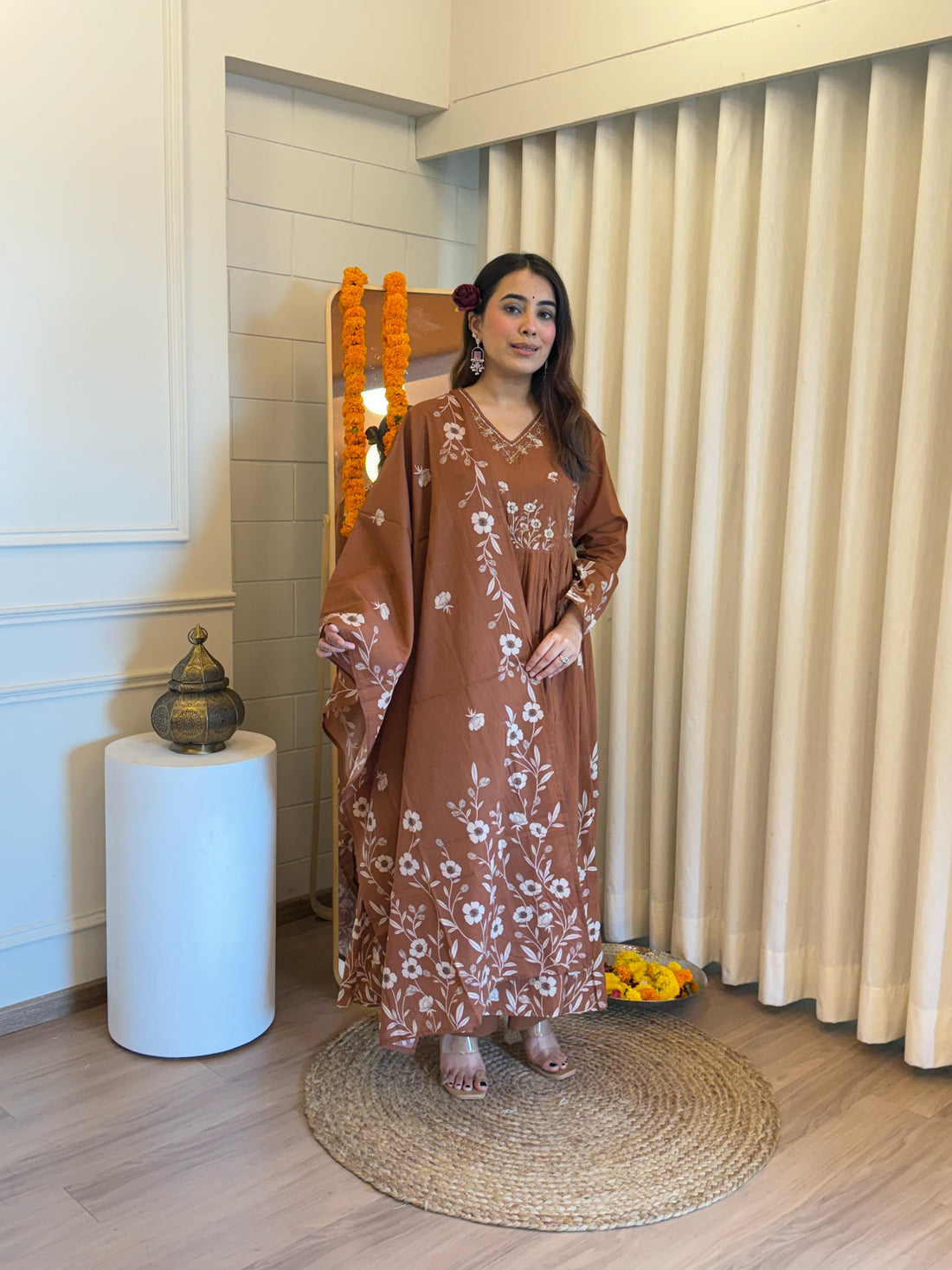 Premium Brown Color Dupatta Set for Women – An Everyday Ethnic Essential