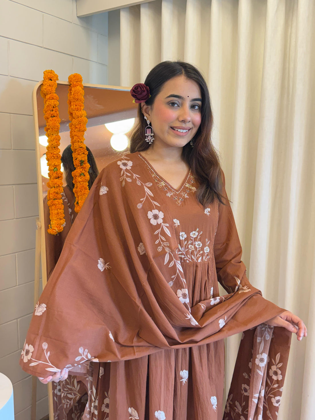 Premium Brown Color Dupatta Set for Women – An Everyday Ethnic Essential