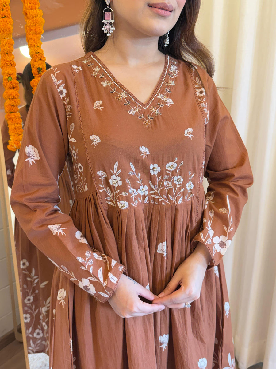 Premium Brown Color Dupatta Set for Women – An Everyday Ethnic Essential