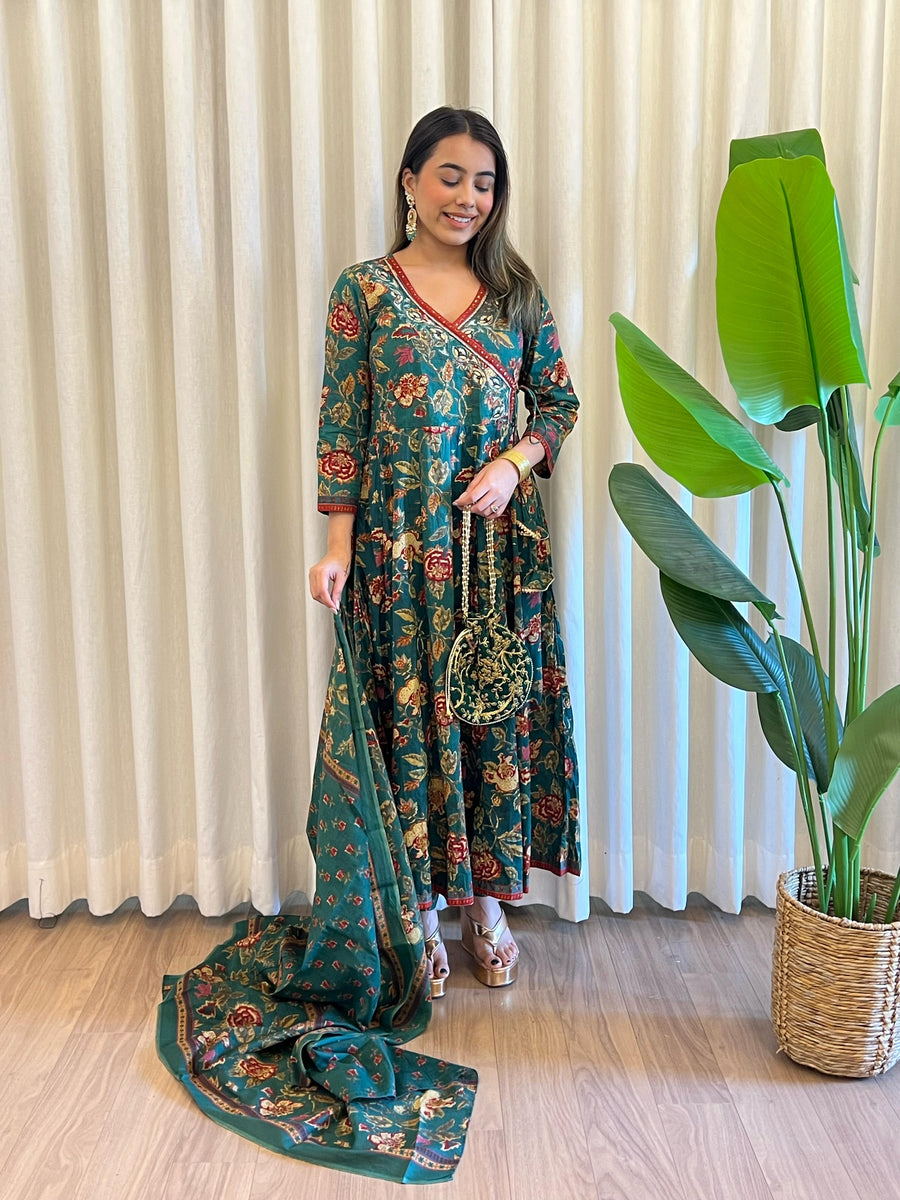 Latest Green Dupatta Set for Women – Designer Indian Ethnic Wear Online