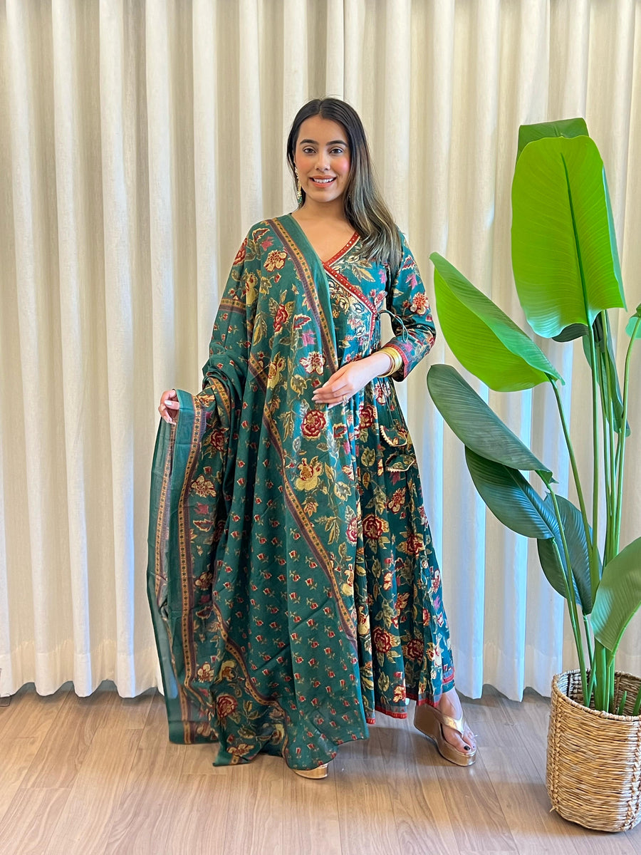 Latest Green Dupatta Set for Women – Designer Indian Ethnic Wear Online